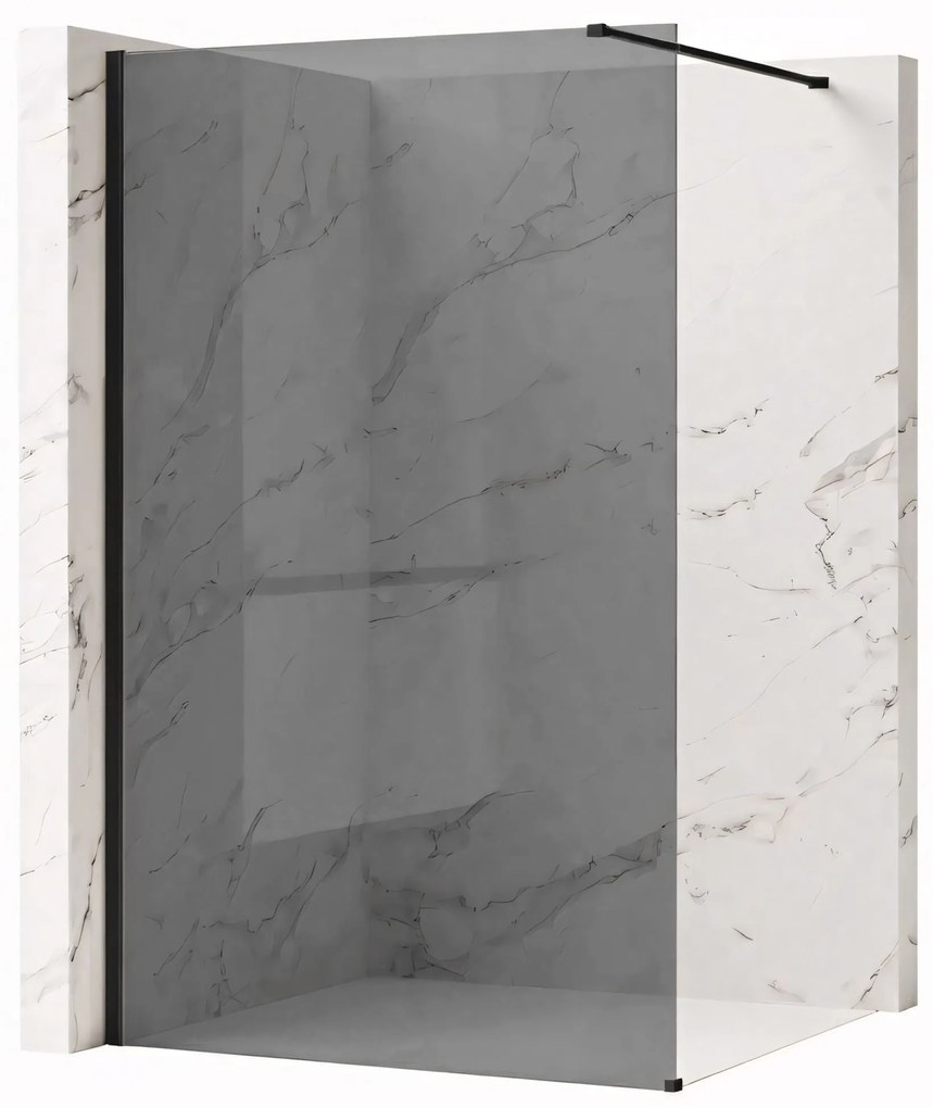 Walk-in douchewand Rea Flexi Grey / Black 100