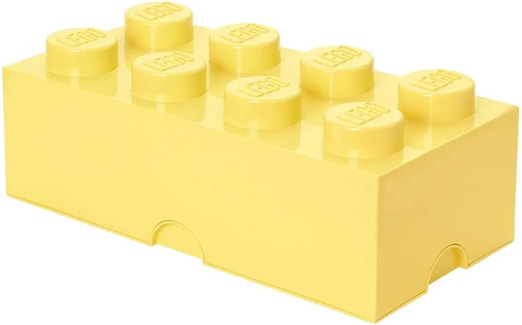 Opbergbox LEGO DESIGN brick 8 pastel geel SPRING