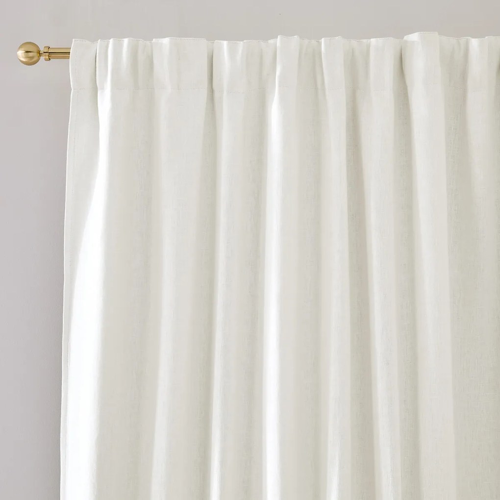 Geplooid linnen verduisteringsgordijn Elba