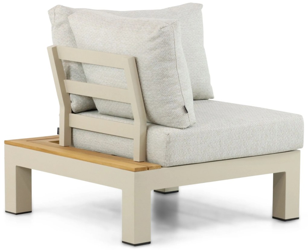 Loungeset 5 personen Aluminium/Teak Taupe Lifestyle Garden Furniture Vittoria