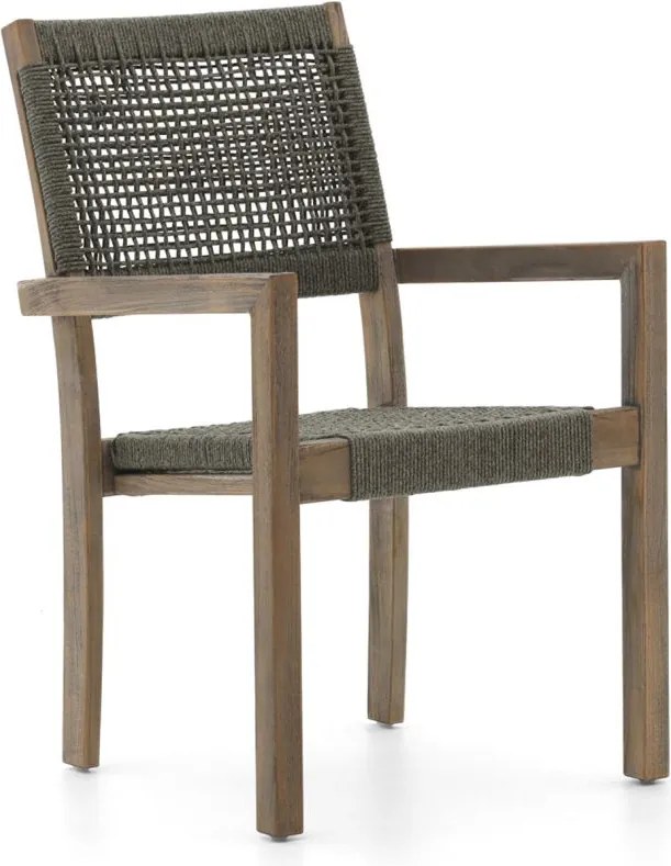 Dining tuinstoel | ROUGH  Batang | Rope (touw) | Grijs | Stapelbaar | Kees Smit Tuinmeubelen