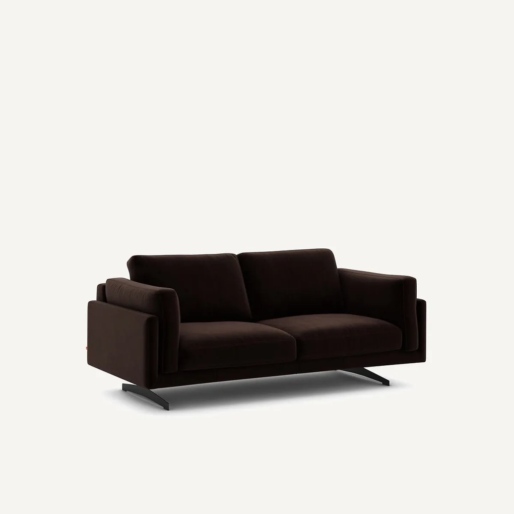 Bank in fluweel, 2-zit, César