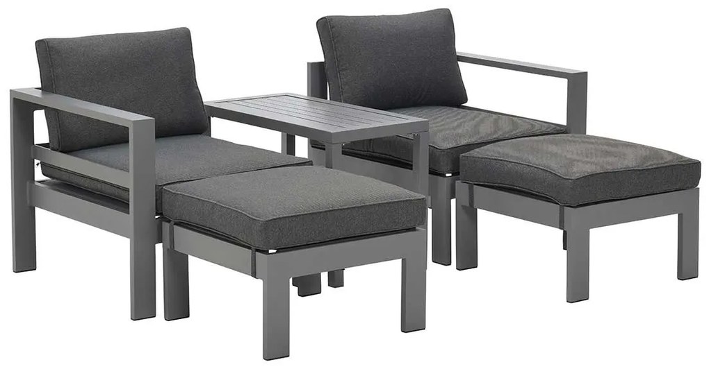 Garden Impressions Riga balkon loungeset 5-delig - grijs