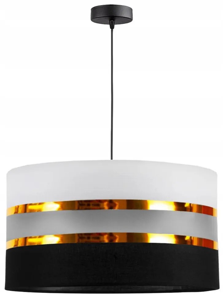 Hanglamp aan koord CORAL 1xE27/60W/230V zwart-wit