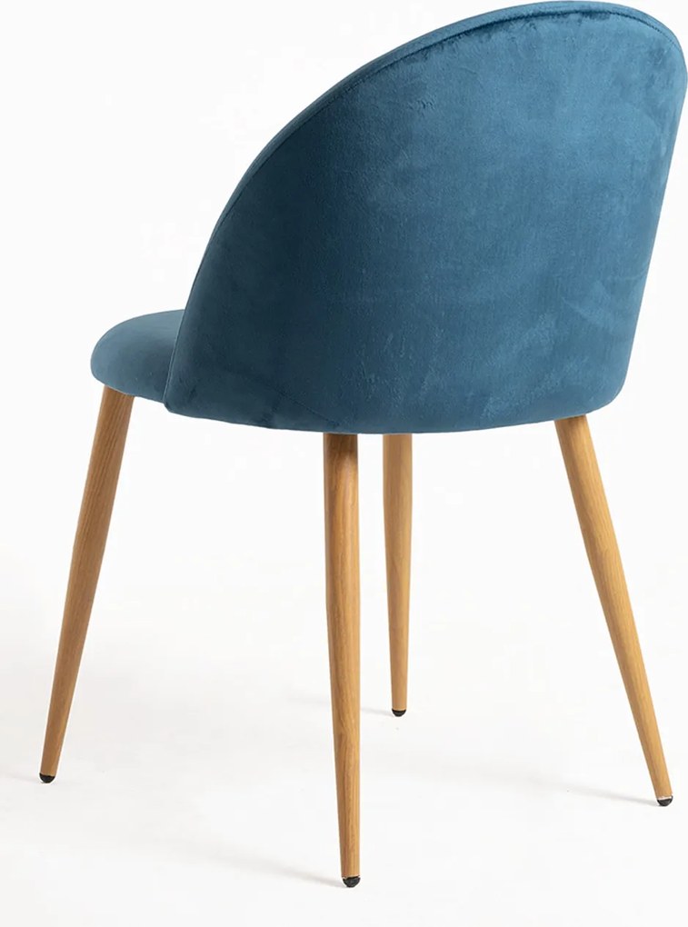 Set 4 Vint Fluwelen Stoelen