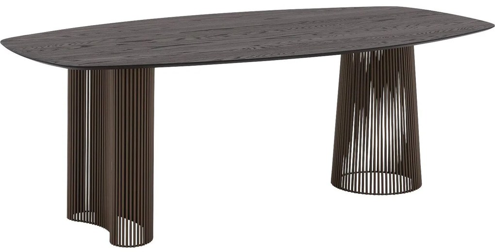 Goossens Excellent Eettafel Uniek, Semi ovaal 200 x 110 cm