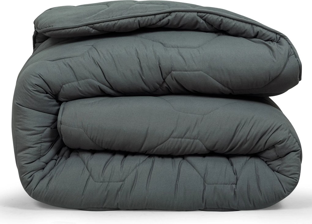 Dekbed 2 in 1 - Wasbaar dekbed zonder overtrek - 200x200 - antraciet