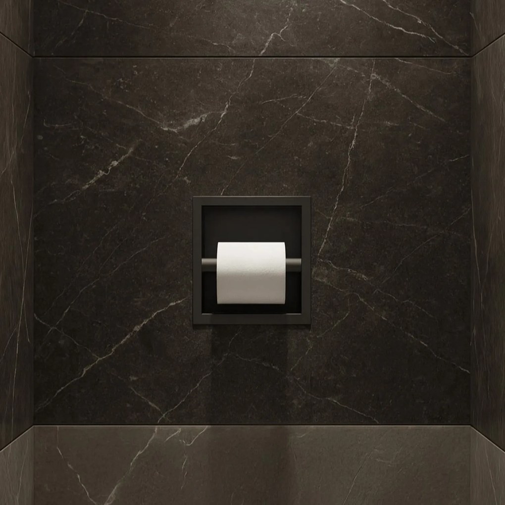 Hotbath &More inbouw toiletrolhouder gunmetal geborsteld PVD