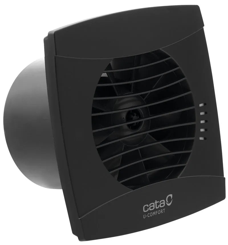 Cata UC-10 TH badkamer ventilator met timer en vochtigheidssensor 8W Ø100mm zwart mat