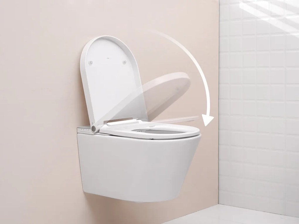 Clou Clever douche wc met turboflush en softclose zitting wit glans