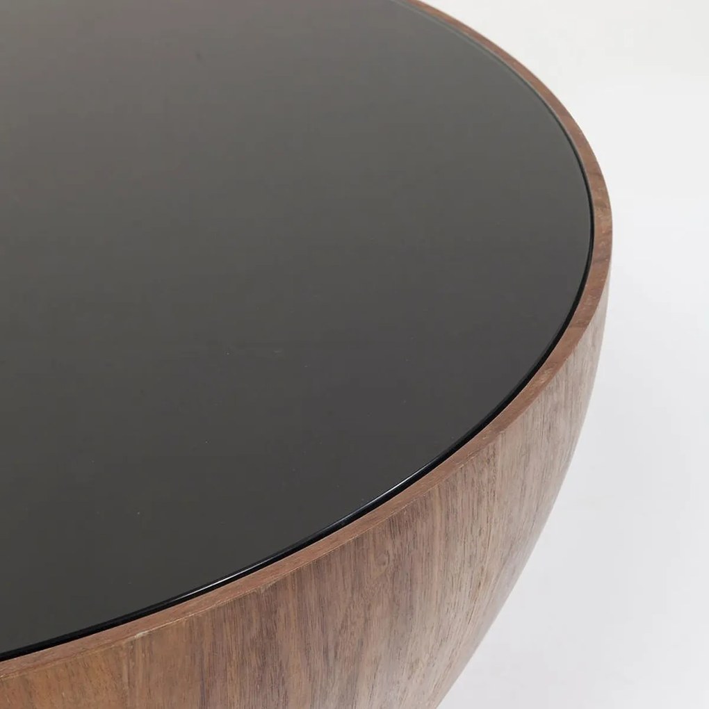 Ronde Bol Salontafel Walnoot - 80 X 80cm.