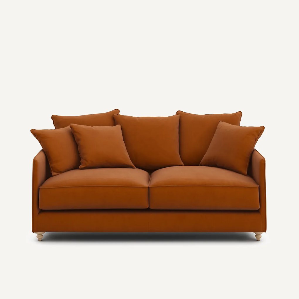 3-zits compacte slaapbank in linnen fluweel, LAZARE