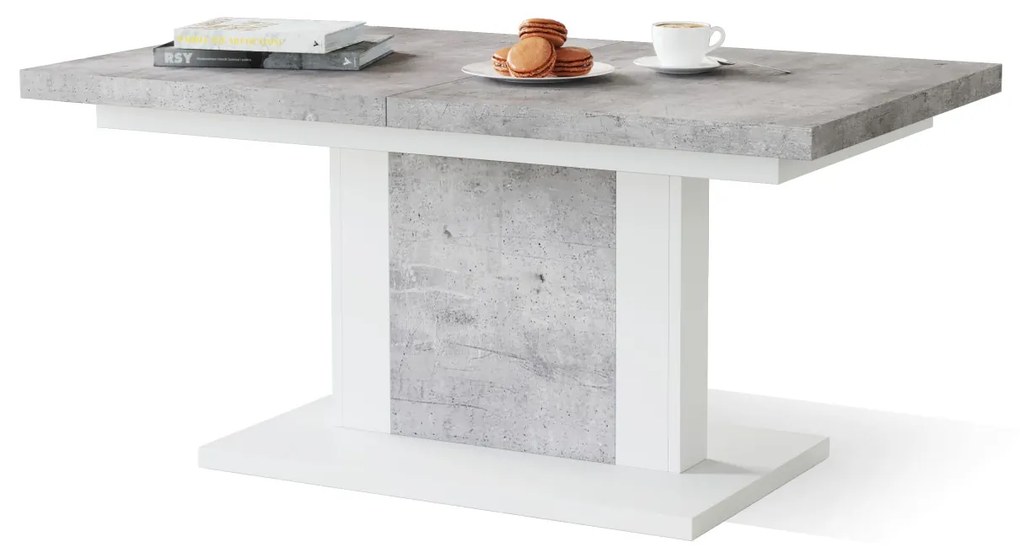 ORION beton / wit, salontafel