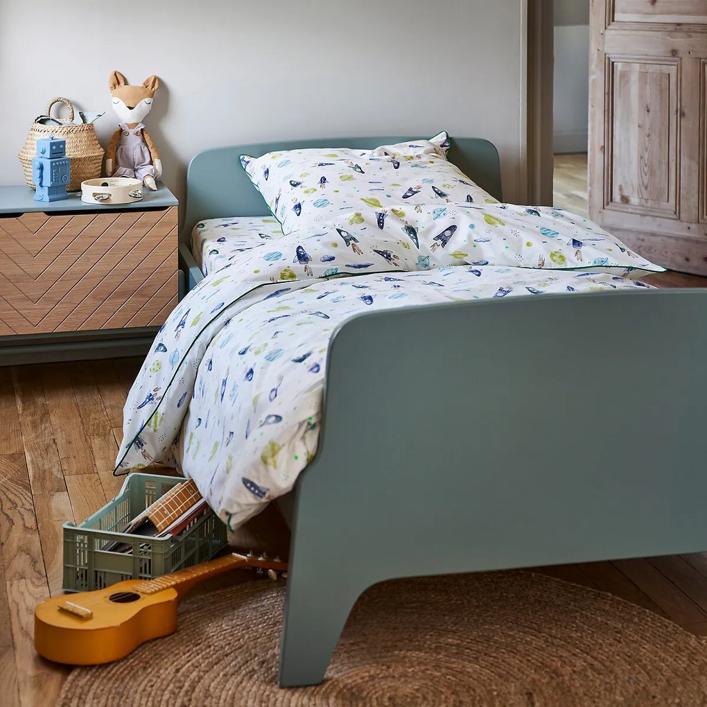 Bed met retro vintage stijl, 1 persoon, Adil