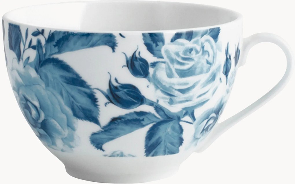 Porseleinen theekopjes Blue Rose, 6-delig