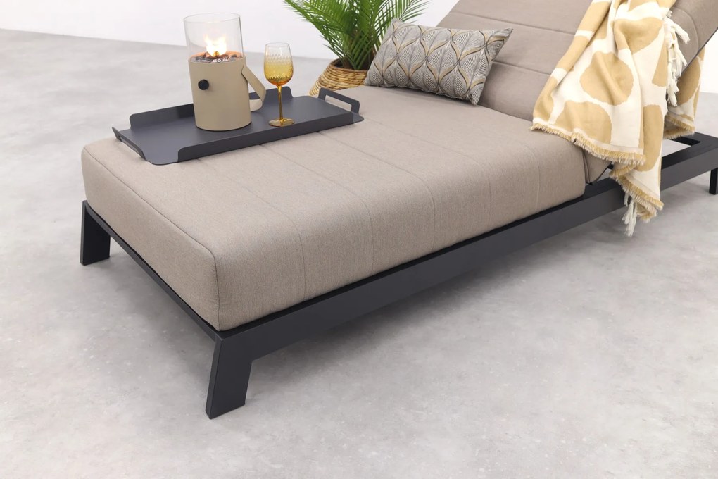 Mexico sunbrella ligbed 200x85 cm. - Taupe