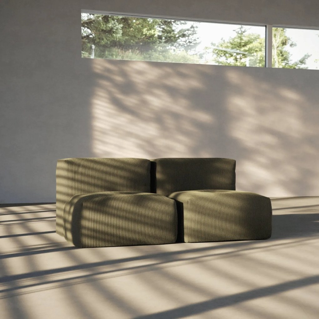 Soft Zitzak Indoor 2 Seater - Corduroy Olive