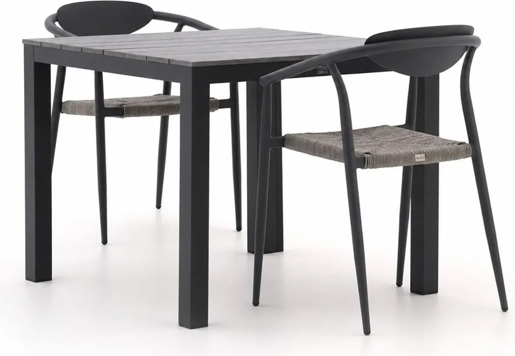 + 15% kassakorting | Diningset Manifesto  | 2 personen polywood | Tuinset stapelbaar | 3-delig | Kees Smit Tuinmeubelen