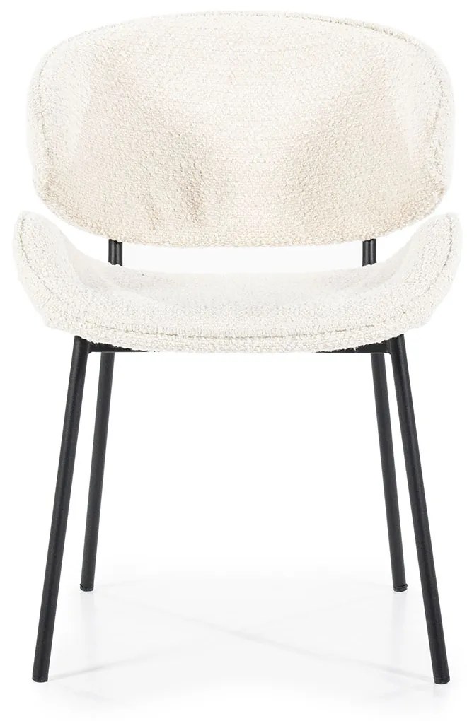 Eleonora Tess Boucle Eetkamerstoel Ronde Rug Beige