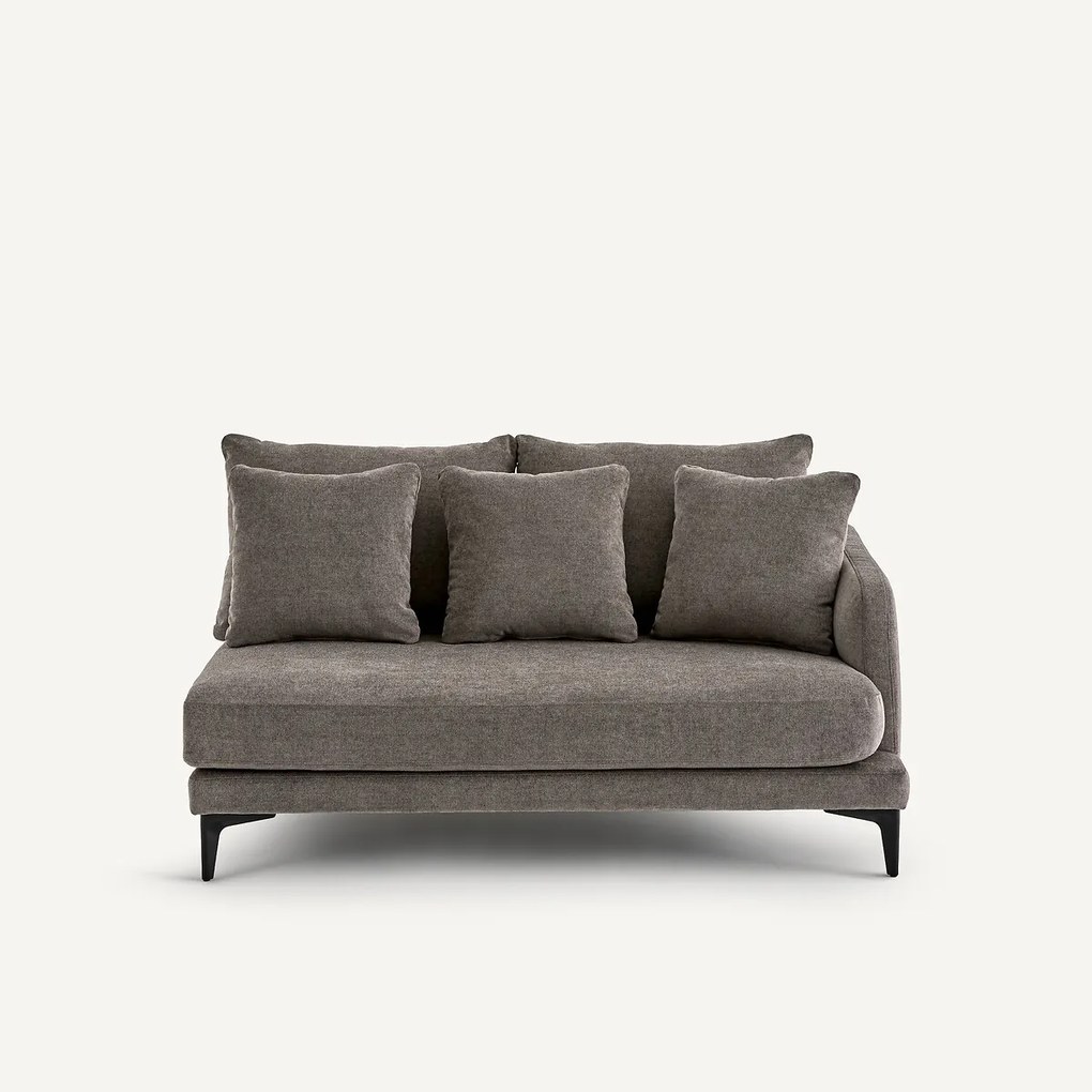 Halve bank, 2zit van polyestermix, MODERNISTE