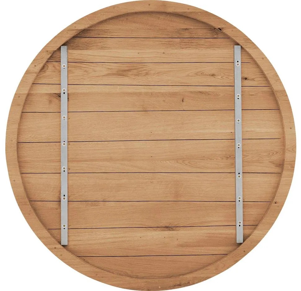 Goossens Eettafel Blade, Strak blad rond 120 x 120 cm 6 cm dik