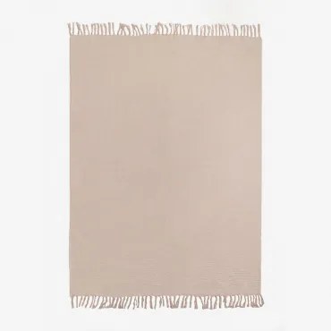 Katoenen Chiffon Geruite Deken (185x125 Cm) Eloi Licht Make Up - Sklum