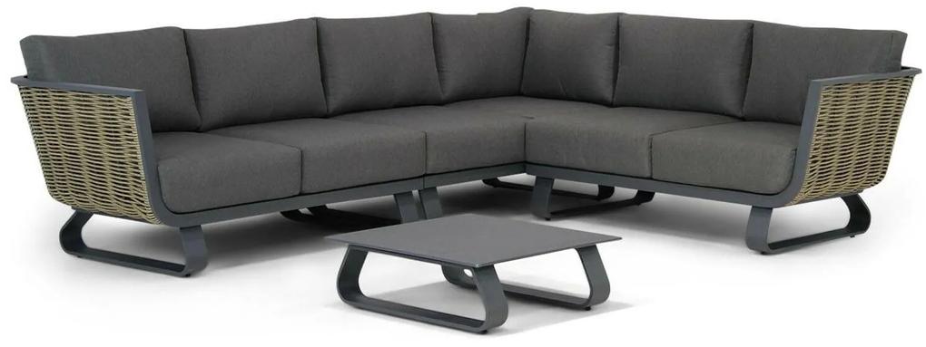 Hoek loungeset  Aluminium/wicker Grijs 5 personen Santika Furniture Santika Tika