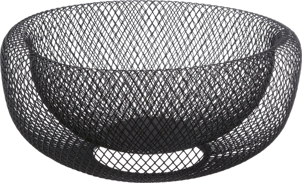 Secret de Gourmet Fruitschaal Mesh - Ø 27 cm - Zwart - Metaal