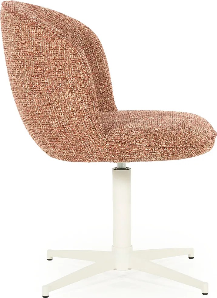 Eleonora Molly Draaibare Eetkamerstoel Rood Met Beige Poten