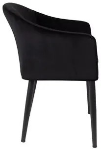 House of Rebels Eetkamerstoel - Bram - Zwart - Fluweel - House of Rebels