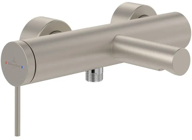Villeroy & Boch Loop & Friends Eengreeps badkraan - Matt Brushed Nickel (RVS) TVT10650115364