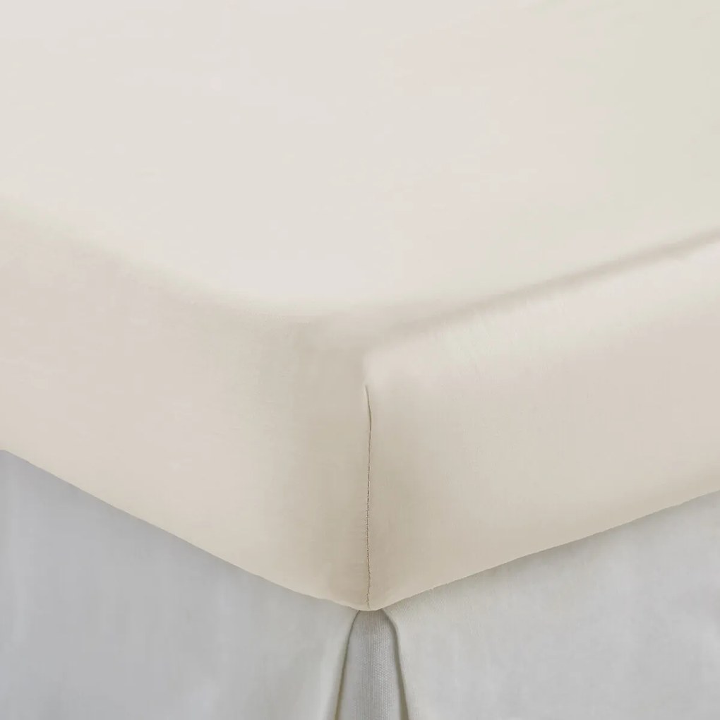 Hoeslaken satijn katoen, 153 draden, 30 cm kop, Opale