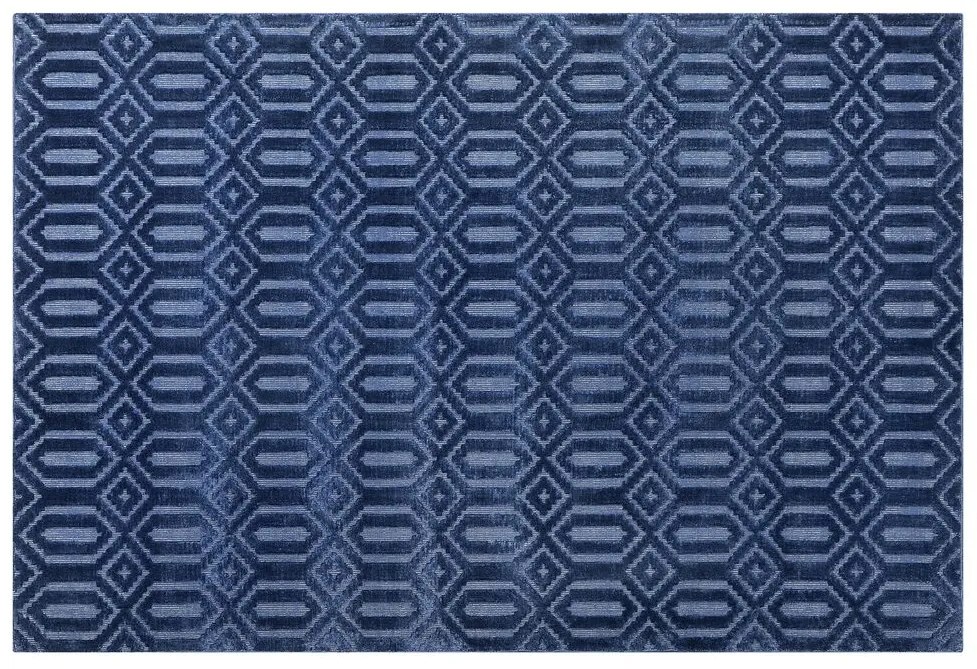 Vloerkleed marineblauw 140 x 200 cm ADATEPE Beliani