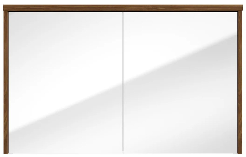 Fontana Basic spiegelkast 100cm met 2 deuren walnoot