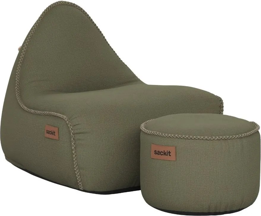 Cobana Lounge Stoel & Pouf Outdoor - Kirra Olive