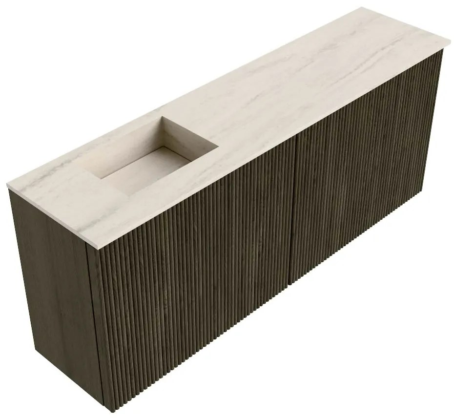 Mondiaz Joya DLux 100cm toiletmeubel shadow met wastafel faye links zonder kraangat meli