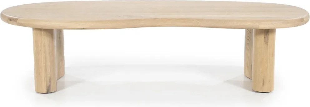 Organische Salontafel Eiken Naturel - 140 X 60cm.