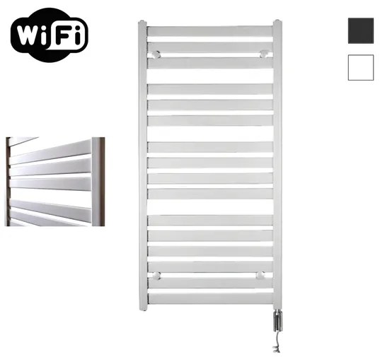 Sanicare HVW - Moda electrische WifiRadiator - 120x60cm - mat wit met thermostaat chroom - rechtsonder HRDWC 601200/W