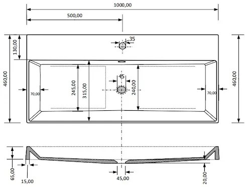 Fontana Kolo wastafelmeubel mat wit 100cm mat witte wastafel 1 kraangat met ronde spiegel