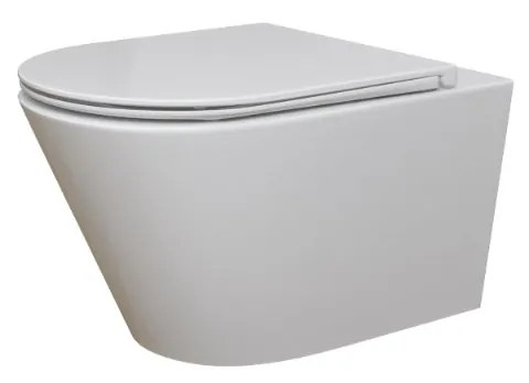 Mueller Filo randloos toilet met dunne toiletzitting 53cm wit mat