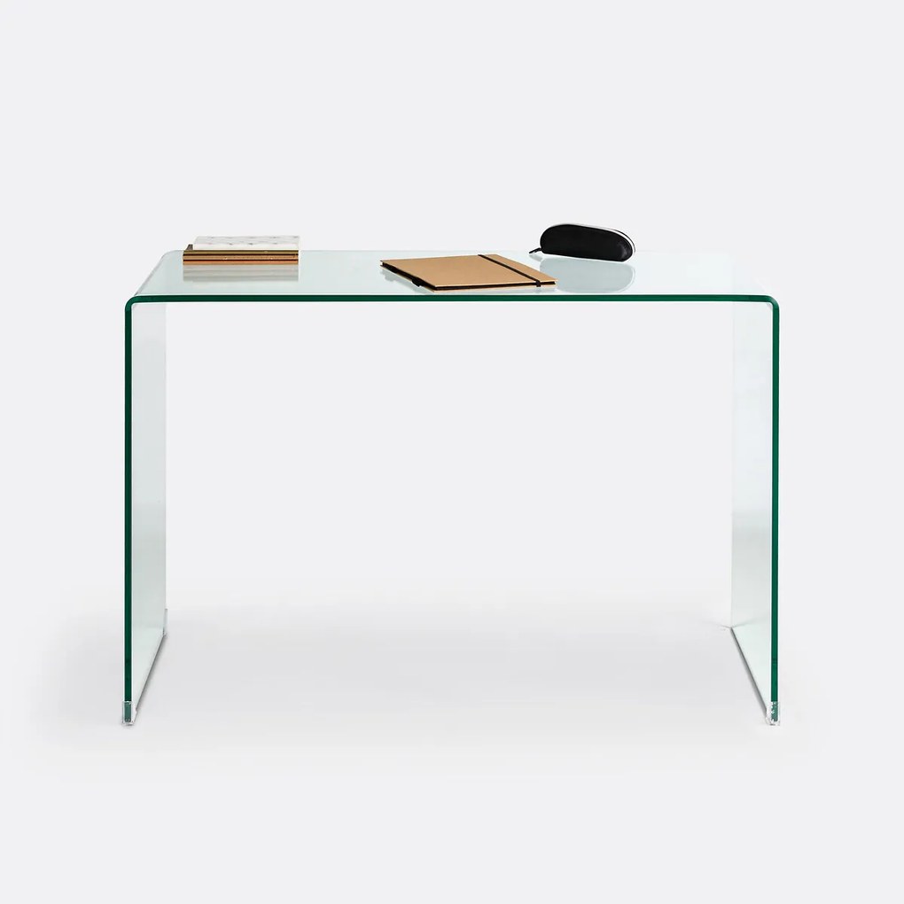 Consolebureau van gehard glas Joan