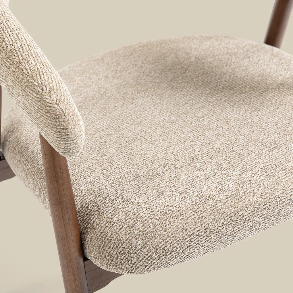 Walnoot Eetkamerstoel Ronde Rugleuning