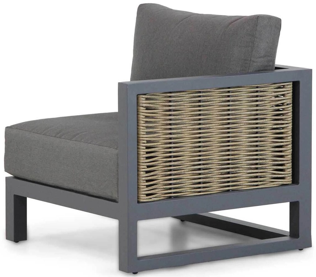 Hoek loungeset 4 personen Aluminium/wicker Grijs  Santika Furniture Santika