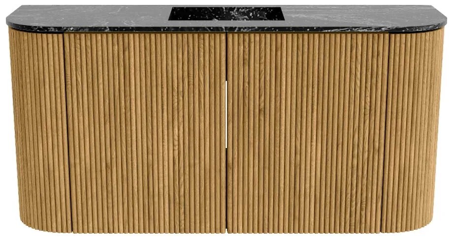 Mondiaz Joya DLux 85cm toiletmeubel ronding links/rechts oak met wastafel faye midden 1 kraangat lava