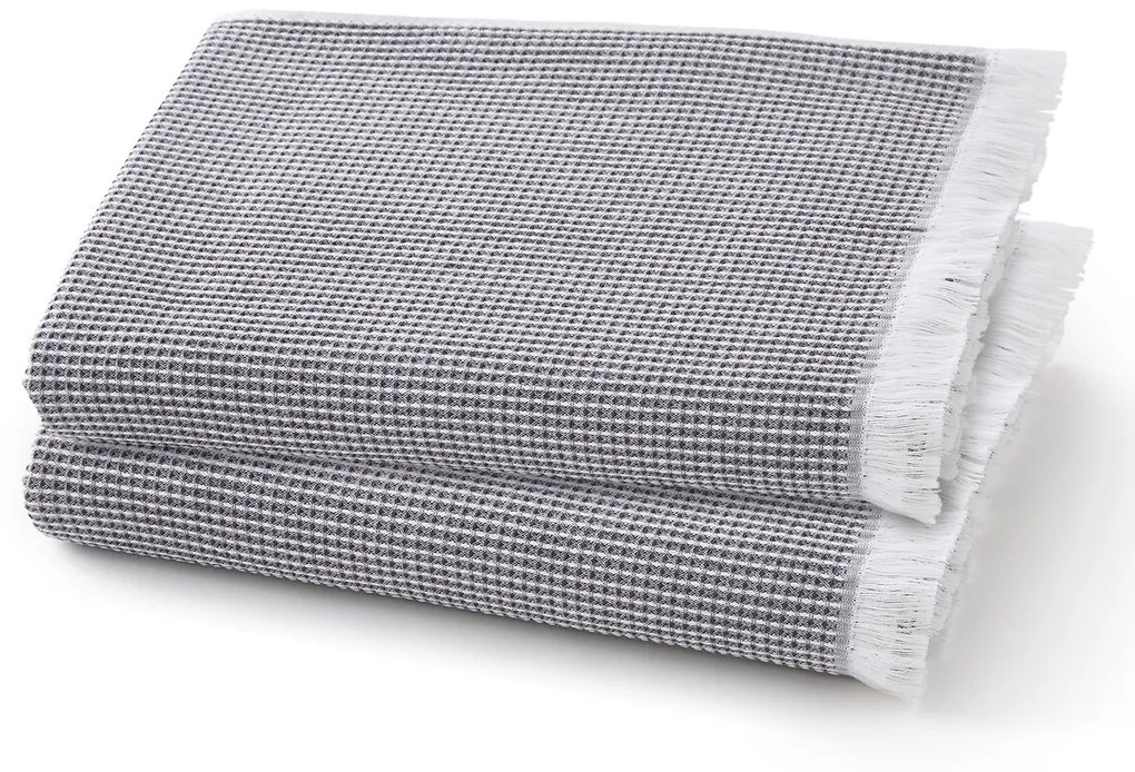 Set van 2 handdoek in gewafelde stof 380g, Jalapa