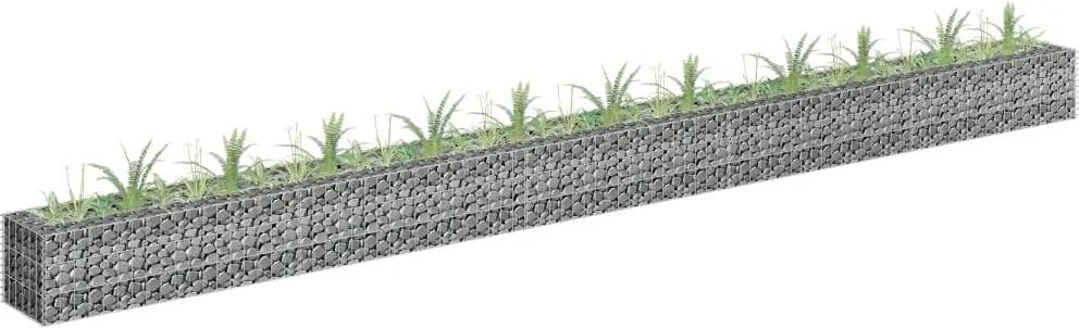 Gabion plantenbak verhoogd 450x30x30 cm gegalvaniseerd staal