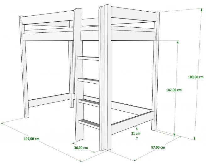 Kinderen Blauw Hoogslaper - Bobby Voor Kinderen Kinderen Junioren 5059914014103 Children's Beds Home, 160x80, Geen Children's Beds Home Dennenhout