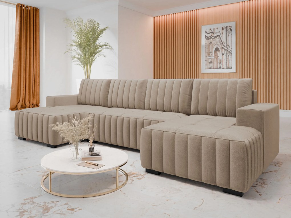 Hoekbank Columbus 232, Aanwezig, Aanwezig, 310x140x85cm, 139 kg, Poten: Hout