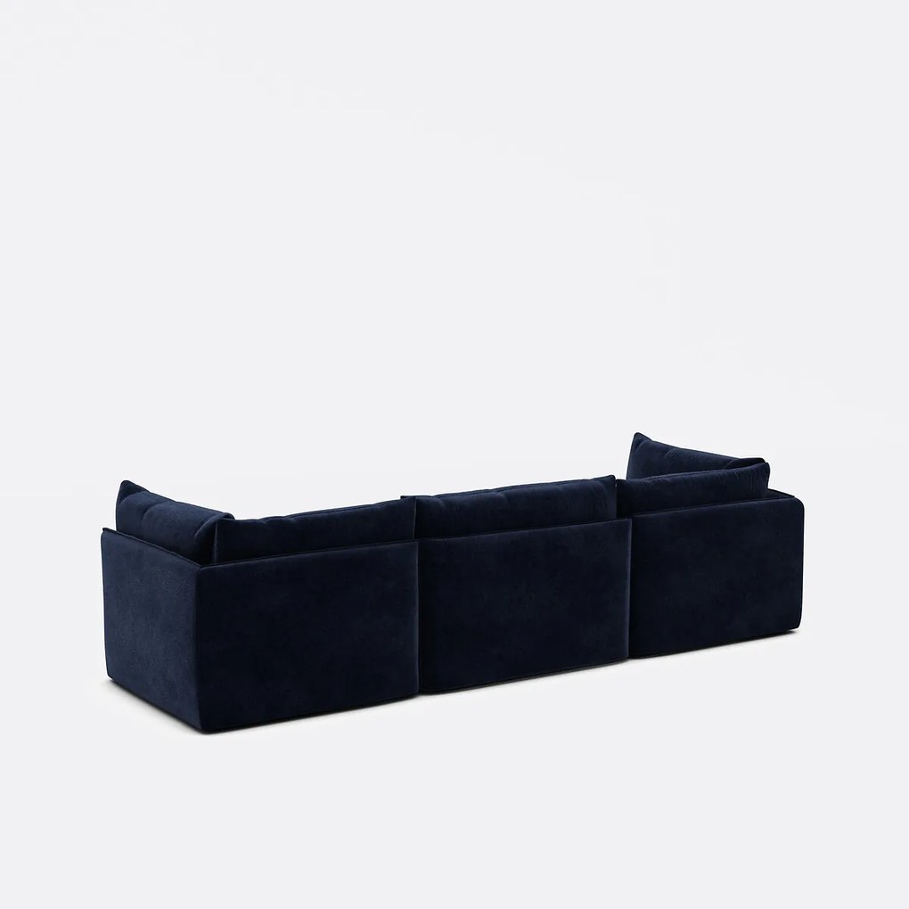 Modulaire 3-zitsbank in gemêleerd polyester, Malo