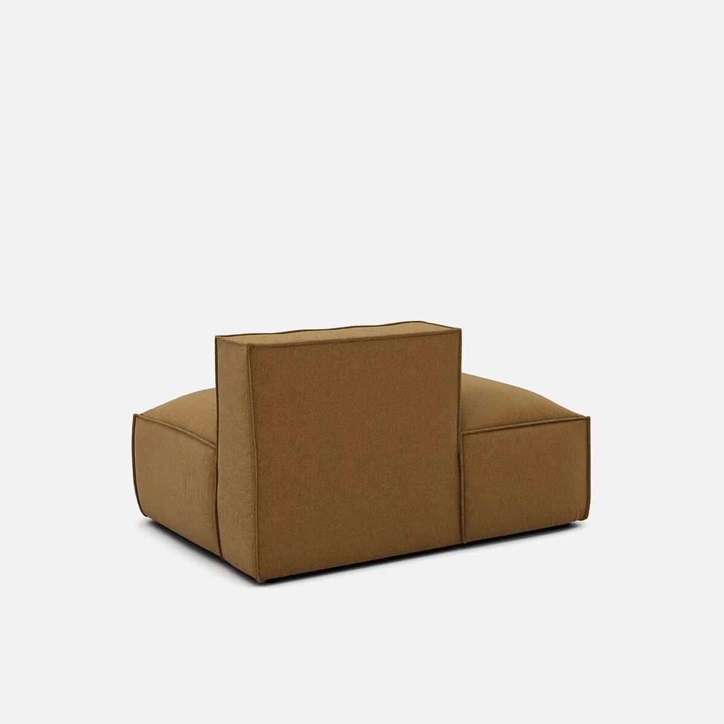 Links chaise longue-element voor modulaire bank, in structuurstof, Seven